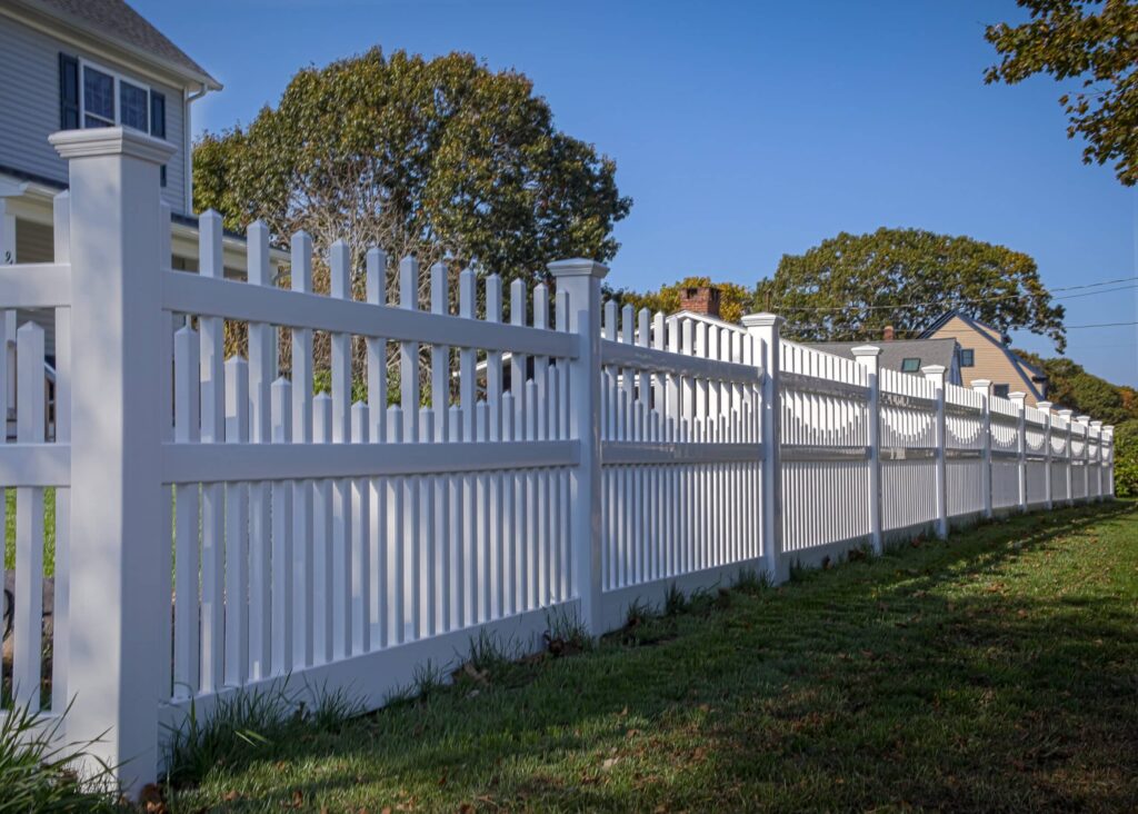 Decorative fencing header in South Kingstown, RI