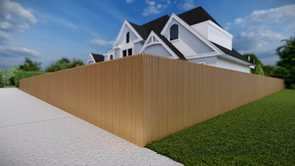 Wood privacy stockade h close in Bristol, RI
